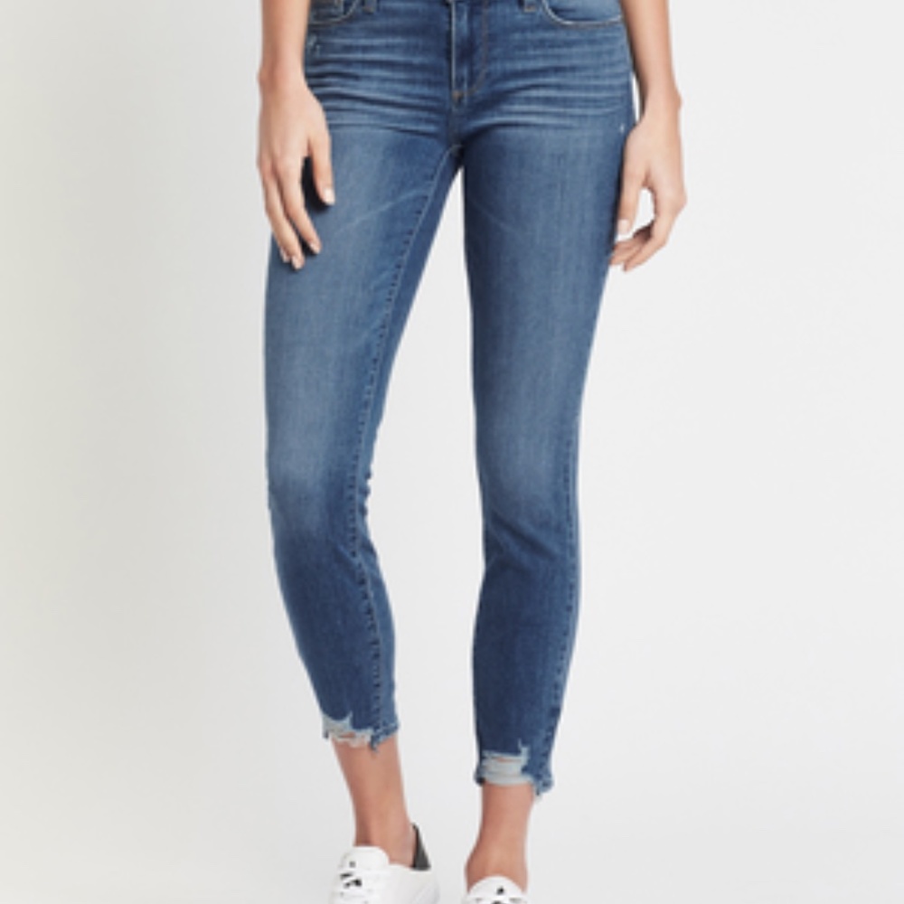 PAIGE Vertugo Distressed Ankle Skinny Jean in North Star Size 24